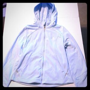 NWOT Adidas baby blue size small fleece jacket